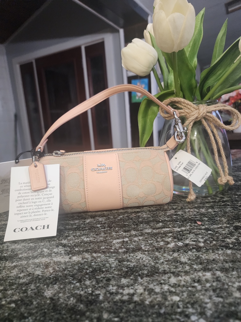 Coach Nolita Barrel Bag Signature Jacquard Faded Blush-NWT